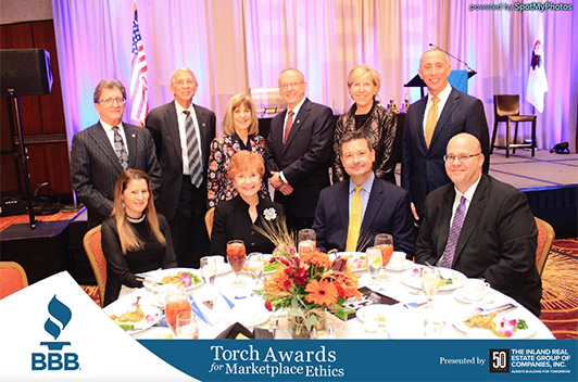 The Inland Real Estate Group of Companies, Inc. Receives BBB Torch Award for Marketplace Ethics for a Third Time